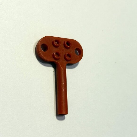 Lego Key - Vintage (1980's) One Red Windup /Turn Motor Key 1 Wind Up (LGP-20) - Picture 3 of 5